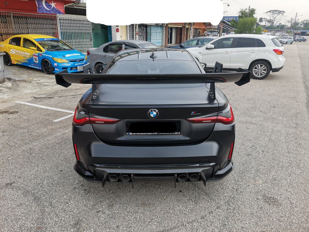 Fit For BMW G80/G82 M3/M4 Dry Carbon ALC Composite GT4 Rear Wing UPGRADED Ver. 2