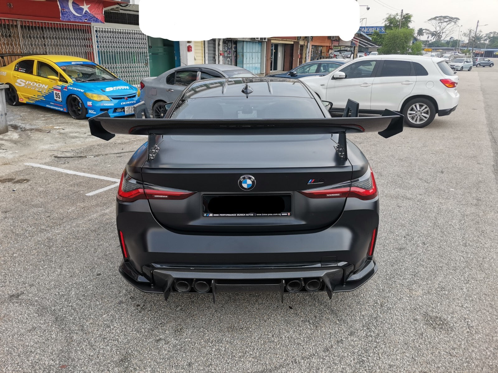 Fit For BMW G80/G82 M3/M4 Dry Carbon ALC Composite GT4 Rear Wing UPGRADED Ver. 2