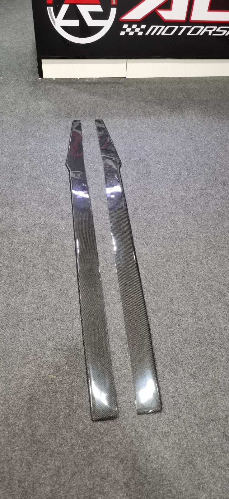 Fit For Audi TTRS MK2 Carbon Fiber Side Diffuser Extension Lip/Skirt ALC Design