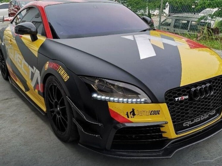 Fit For Audi TTRS MK2 Carbon Fiber Front lip/Side lip and Rear diffuser