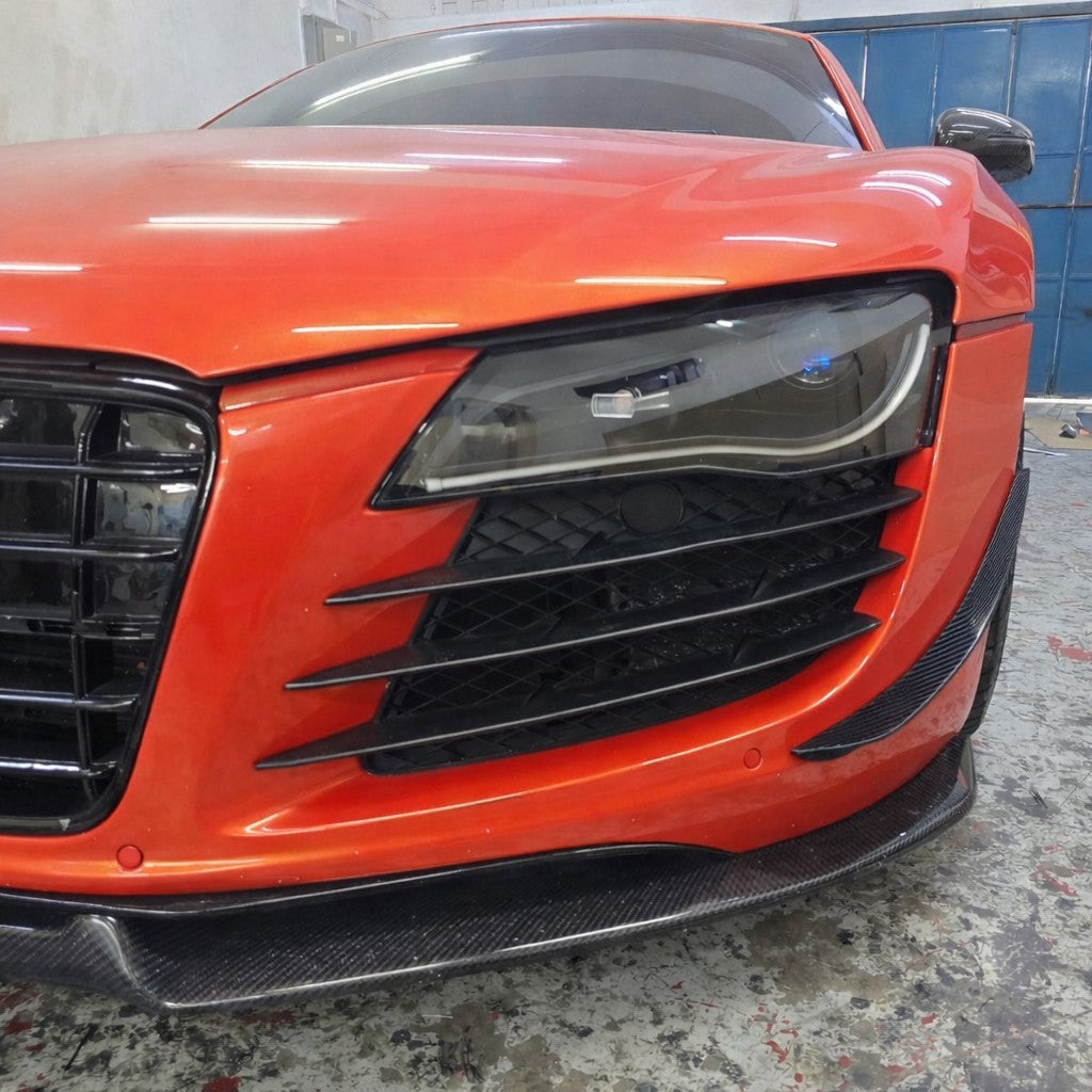 Fit For Audi R8 Gen 1 2008-2015 Front Bumper ALC Carbon Fiber Canard