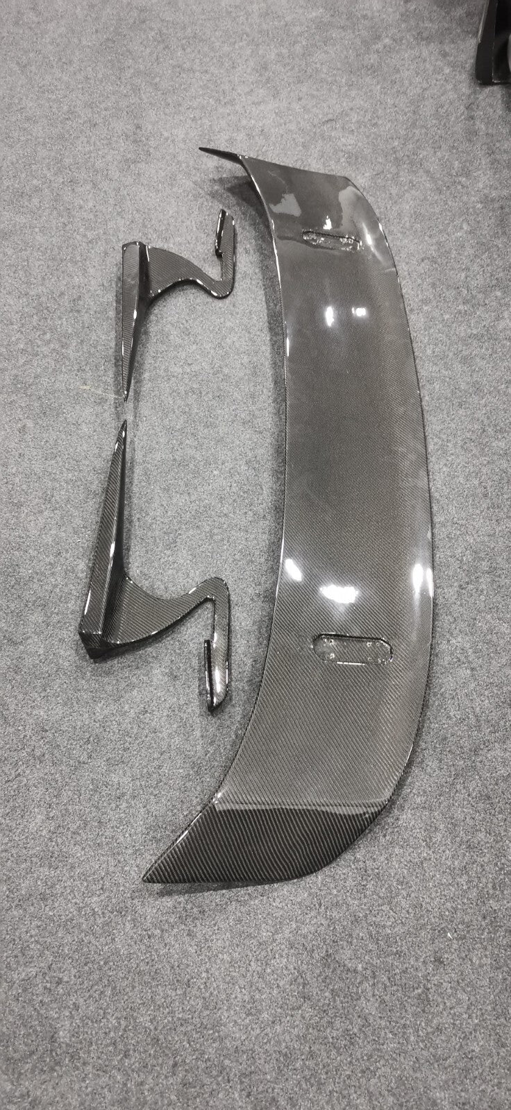 Carbon Fiber Swan Neck Rear Wing Fit For Nissan GTR R35 (FOR STOCK REAR BONNET)
