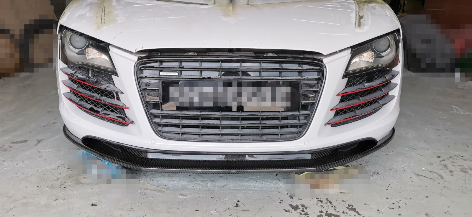 Fit For Audi R8 Carbon Fiber Front lip 2008 - 2015
