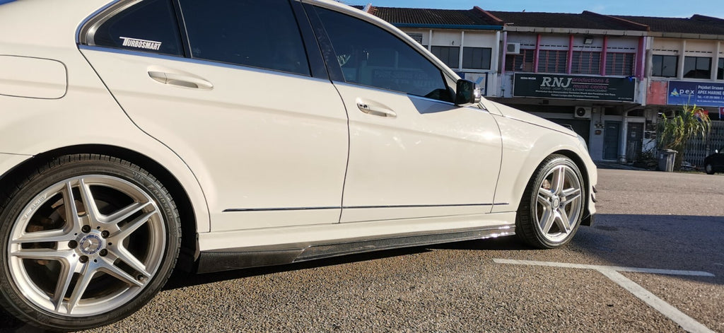 Fit For Mercedes W204 C63 Vorsteiner Style Carbon Fiber Side Extension 