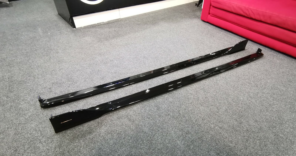 FIT FOR TOYOTA GR YARIS GXPA16 TM STYLE FRP SIDE SKIRT LOWER LIP UNPAINTED 