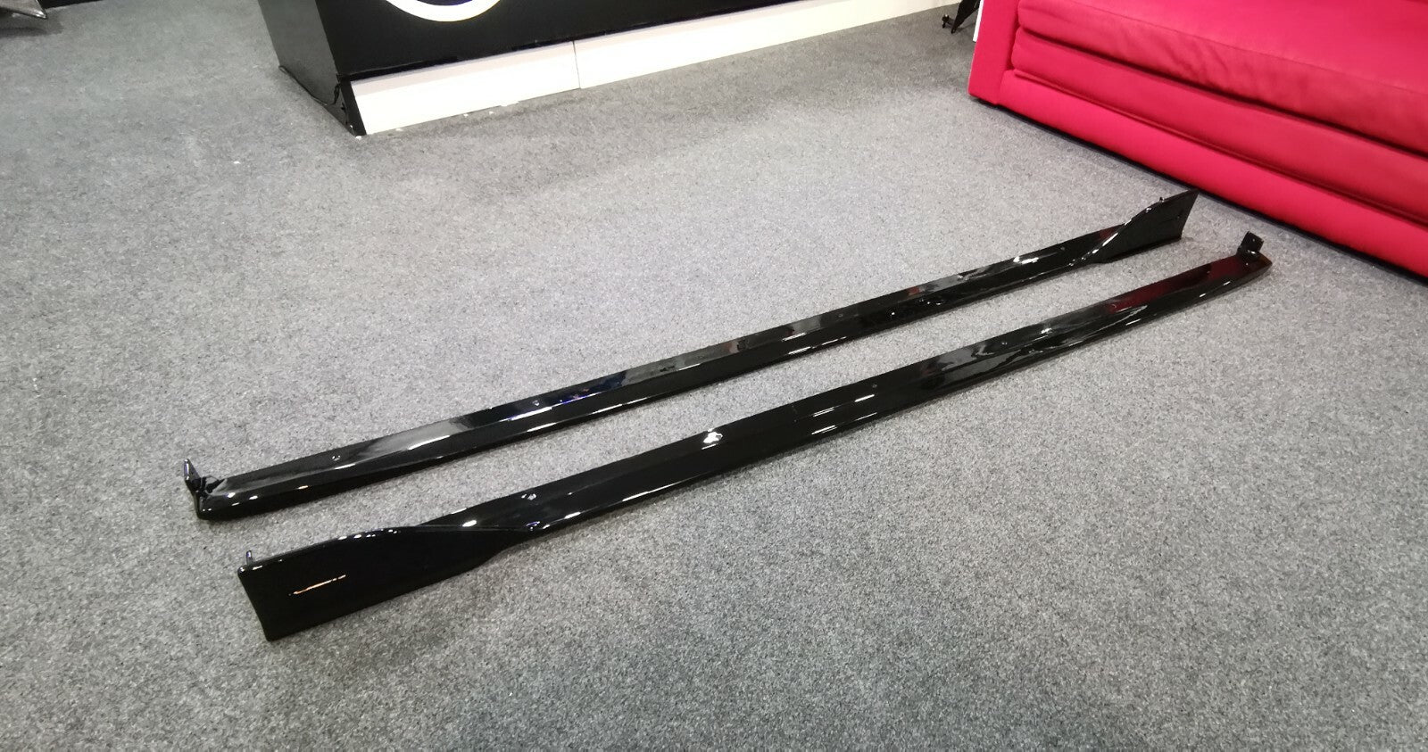FIT FOR TOYOTA GR YARIS GXPA16 TM STYLE FRP SIDE SKIRT LOWER LIP UNPAINTED 