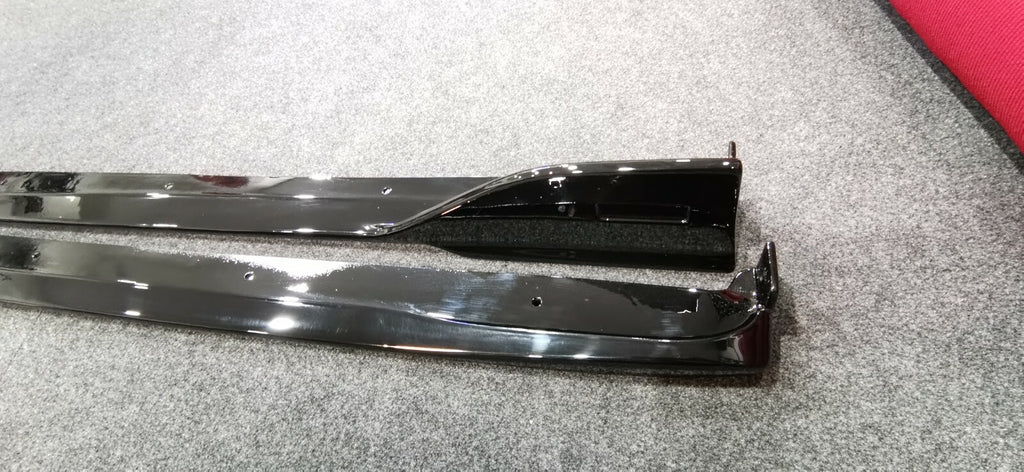 FIT FOR TOYOTA GR YARIS GXPA16 TM STYLE FRP SIDE SKIRT LOWER LIP UNPAINTED 