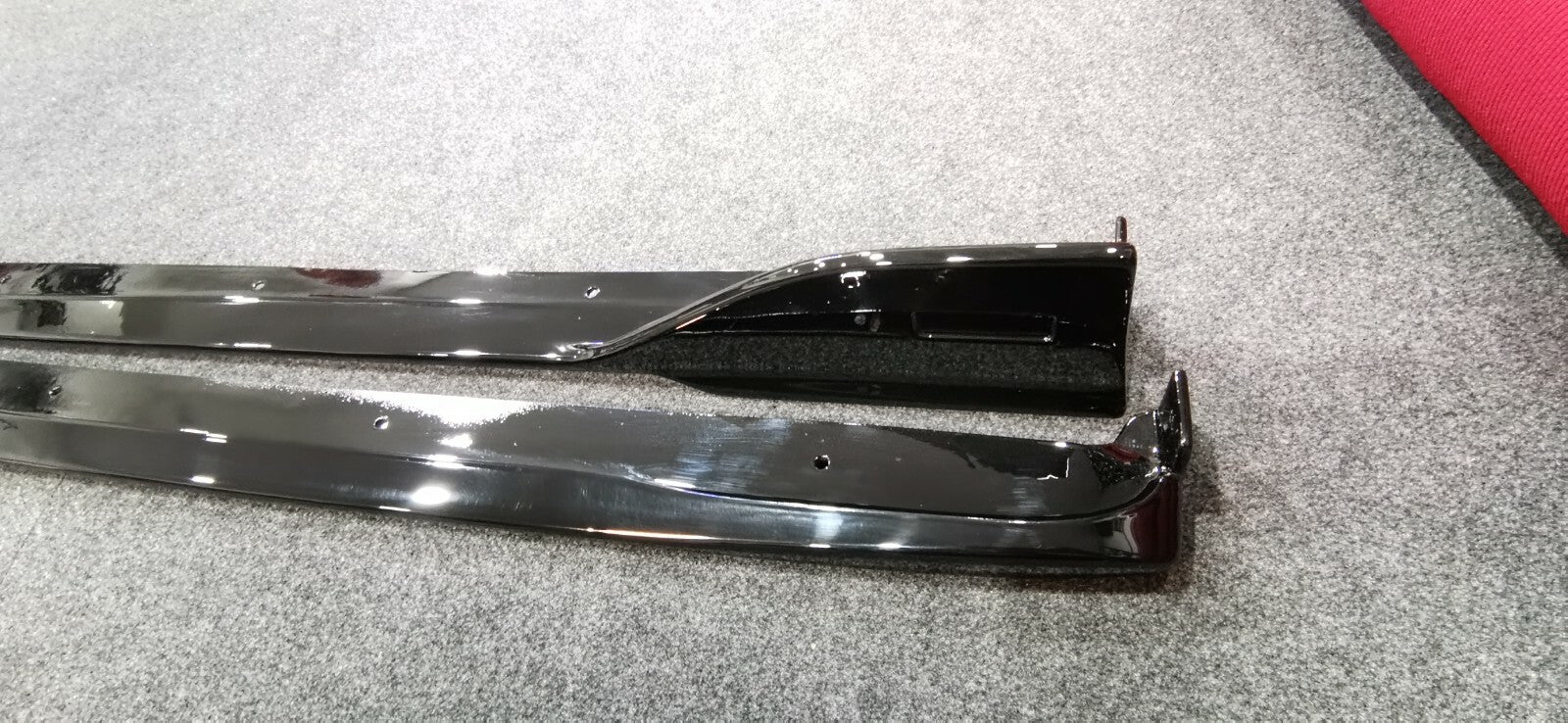 FIT FOR TOYOTA GR YARIS GXPA16 TM STYLE FRP SIDE SKIRT LOWER LIP UNPAINTED 