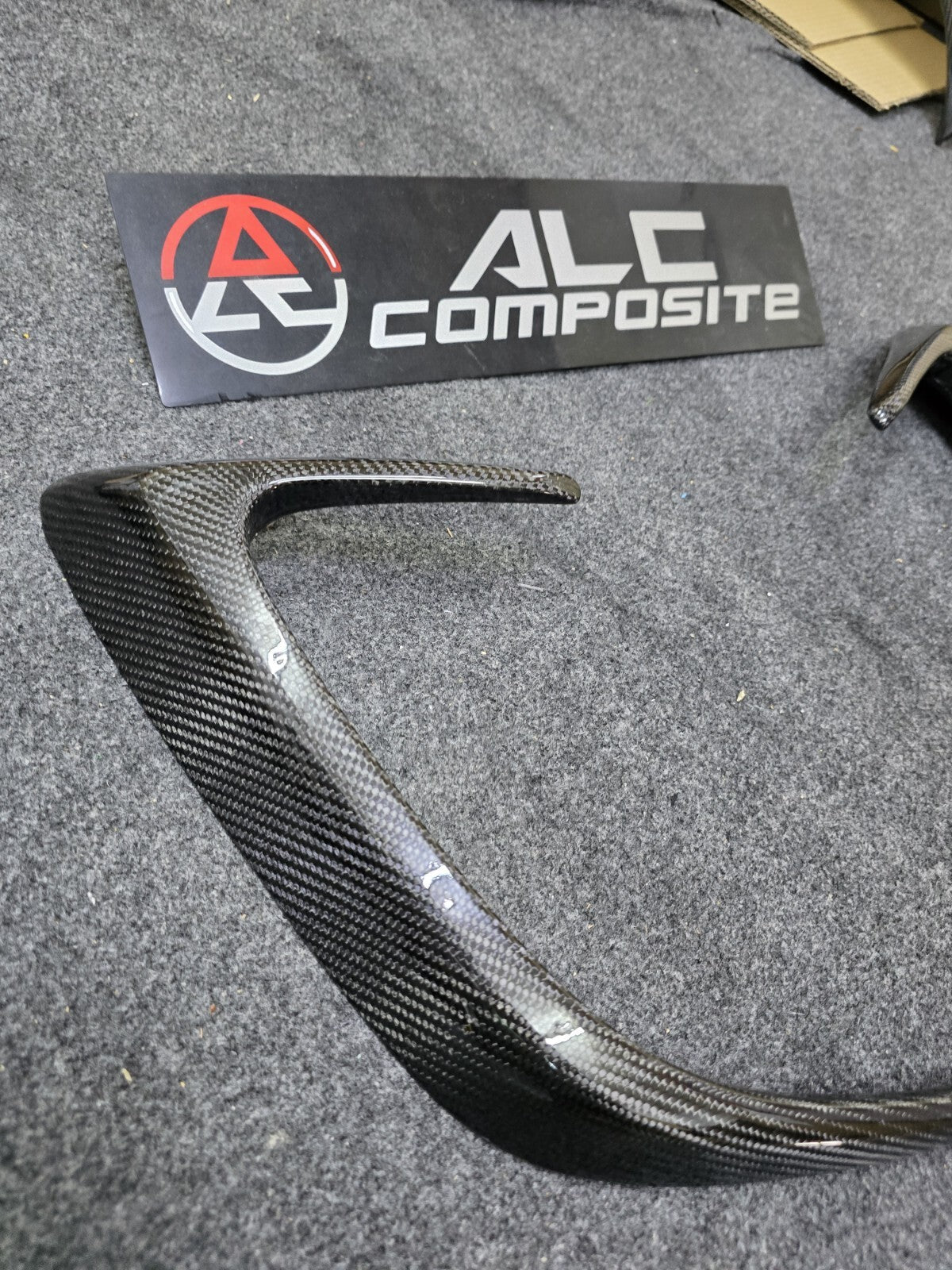 Rear Bumper Side Vents carbon fiber Trims Fit For Benz W205 C63 Coupe AMG 15-18