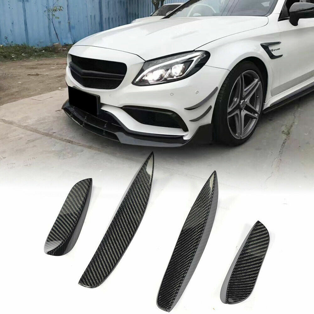 Universal Carbon Fiber Canard 4pc set For VW/Porsche/BMW/Mercedes/Audi