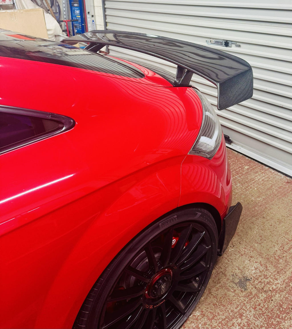 Fit For Audi TTRS Mk2 8J ALC Composite Carbon Fiber Big Race Wing Spoiler Set