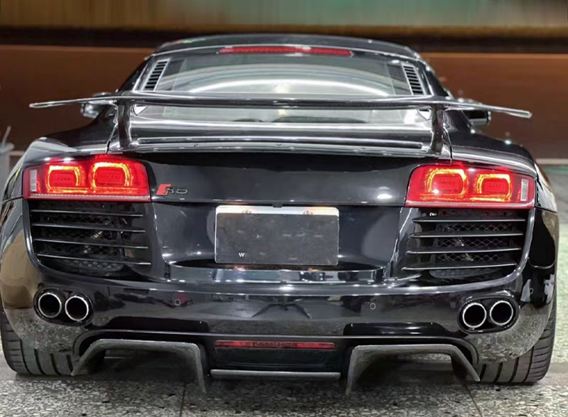Fit For Audi R8 08-15 Rear Bumper Diffuser/Valance 3pc Add On Set Lip