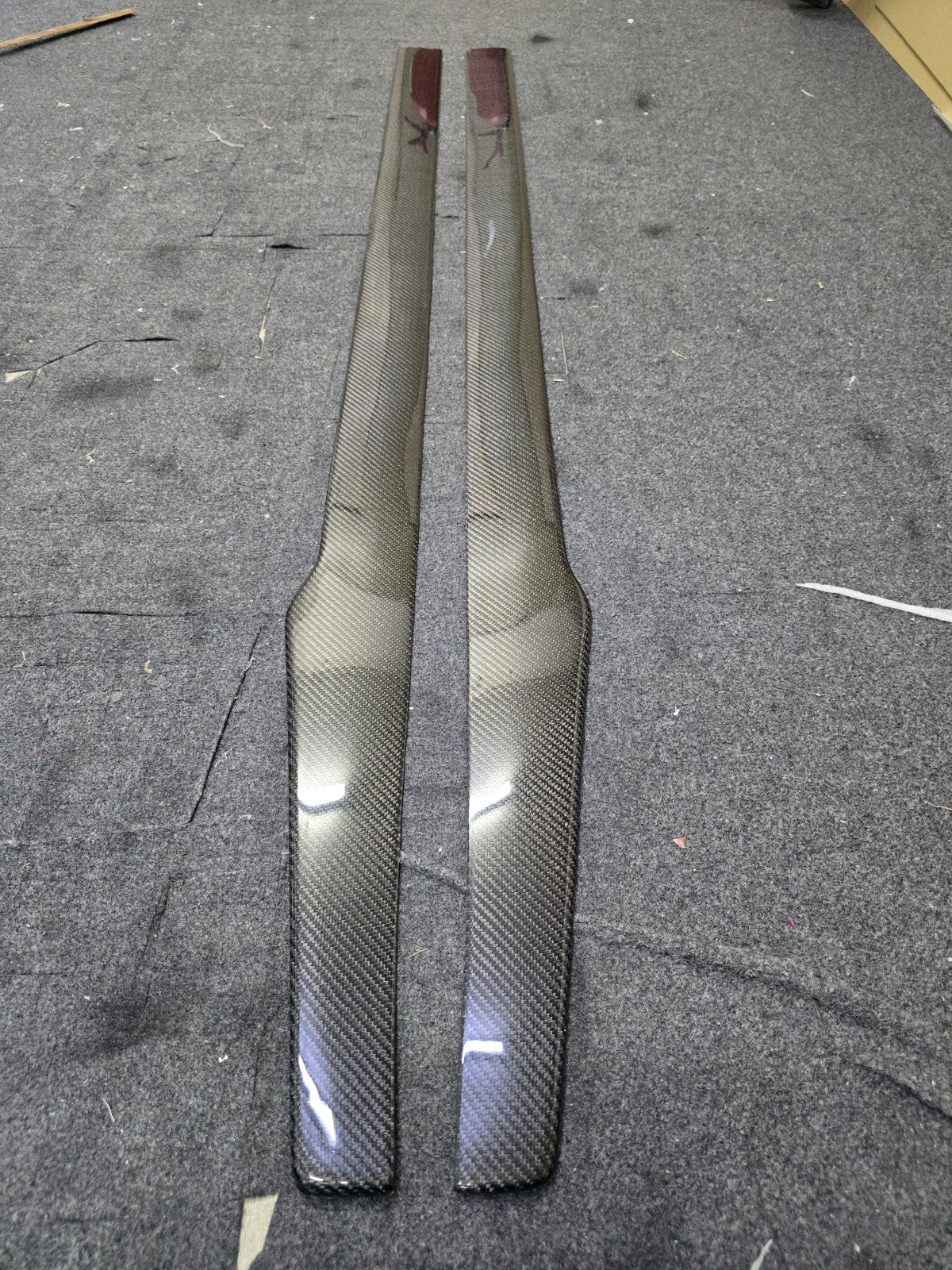 Fit For Audi TTRS MK2 Carbon Fiber Side Diffuser Extension Lip/Skirt ALC Design