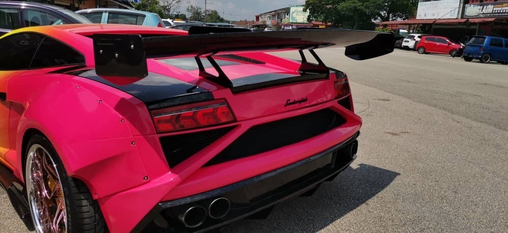 Fit For Lamborghini Gallardo Spyder/Coupé FRP Swan Neck Rear Spoiler Wing