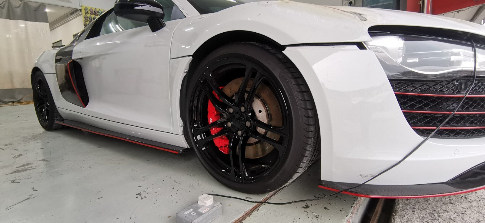 Fit For Audi R8 Gen 1 Carbon Fiber Side Skirt Extensions 2008 to 2015