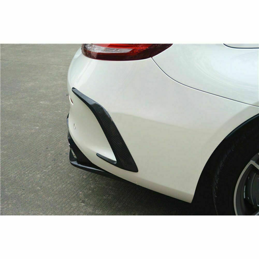 Rear Bumper Side Vents carbon fiber Trims Fit For Benz W205 C63 Coupe AMG 15-18