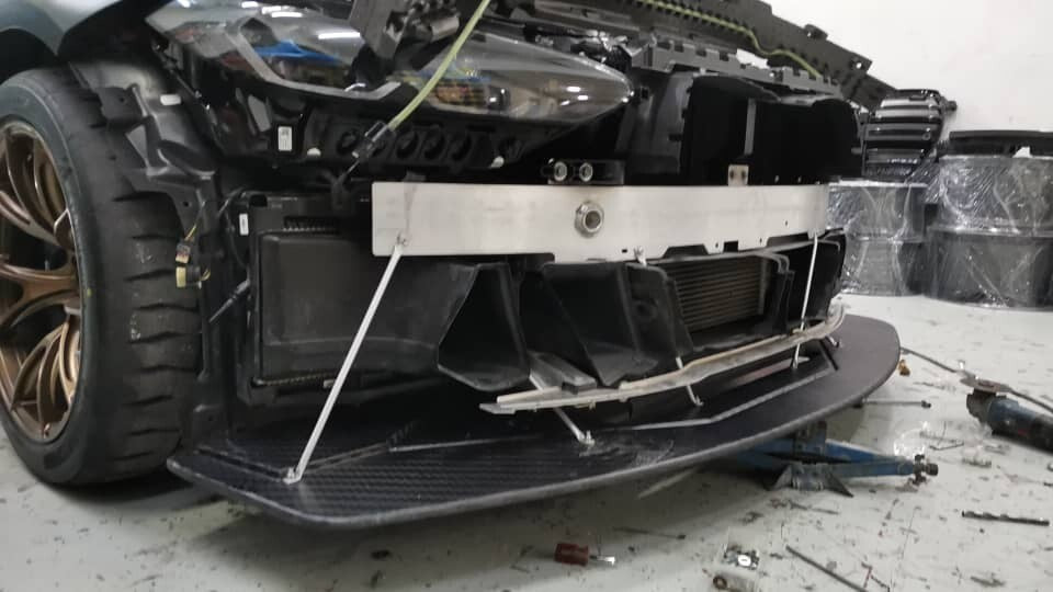 FIT FOR BMW DRY CARBON FRONT LIP W undertray diffuser G80/G82/G83 M4 M3 GT4