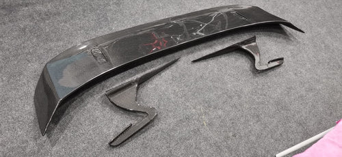 Carbon Fiber Swan Neck Rear Wing Fit For Nissan GTR R35 (FOR STOCK REAR BONNET)