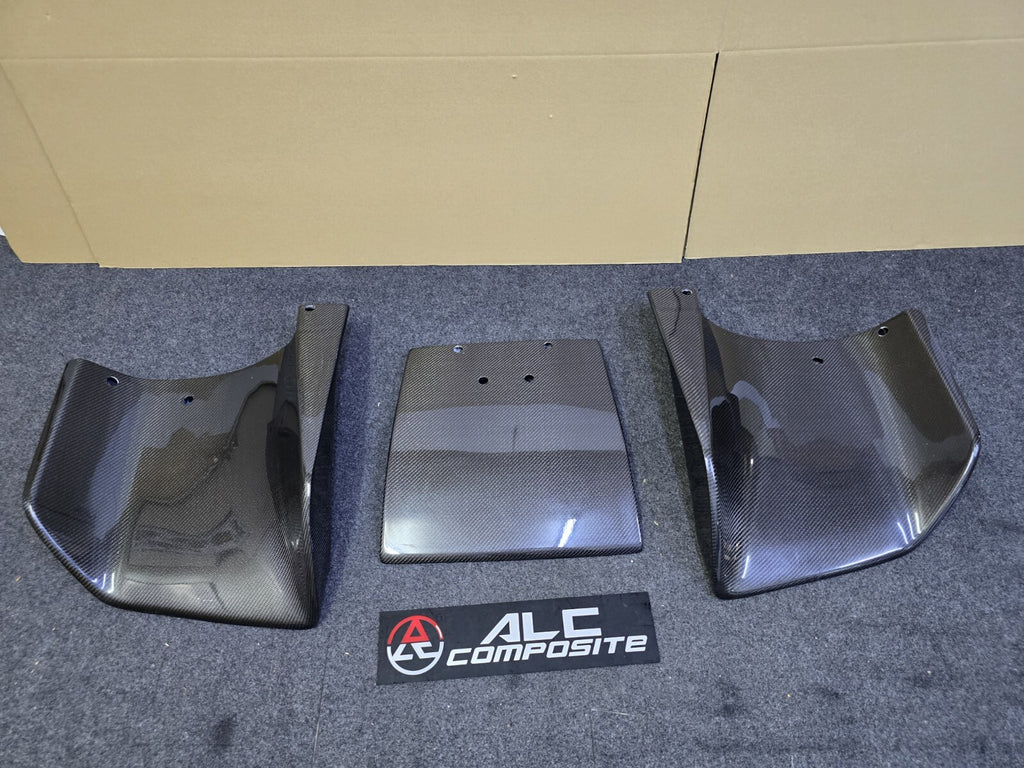 Fit For Audi R8 08-15 Rear Bumper Diffuser/Valance 3pc Add On Set Lip