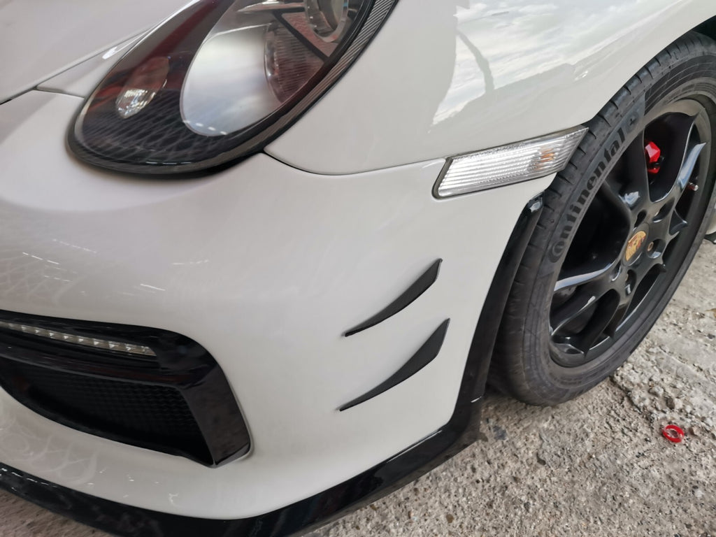 Front bumper canard real carbon fiber 4pc set universal