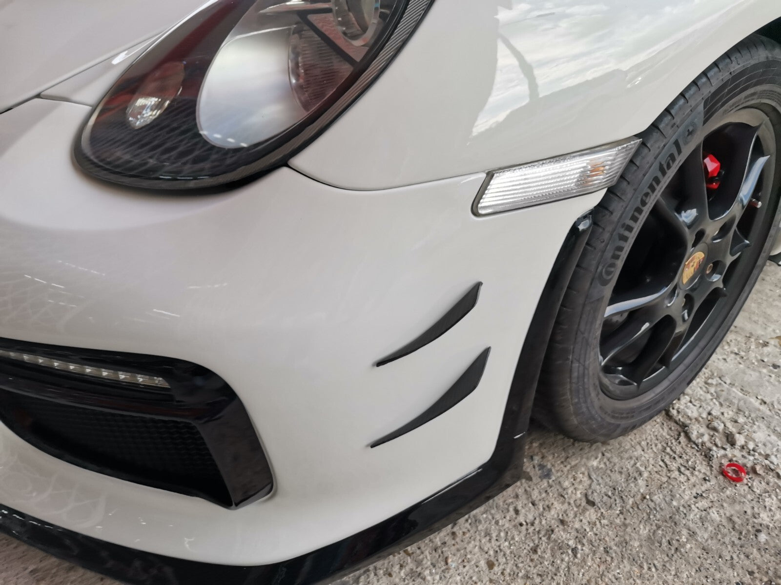 Front bumper canard real carbon fiber 4pc set universal