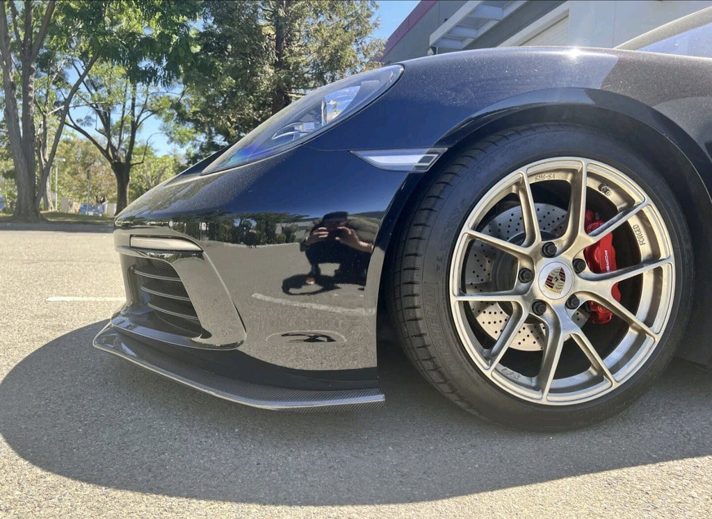 Fit For Porsche Boxster/Cayman 718 16-23 Front Bumper Lower Lip Carbon Fiber