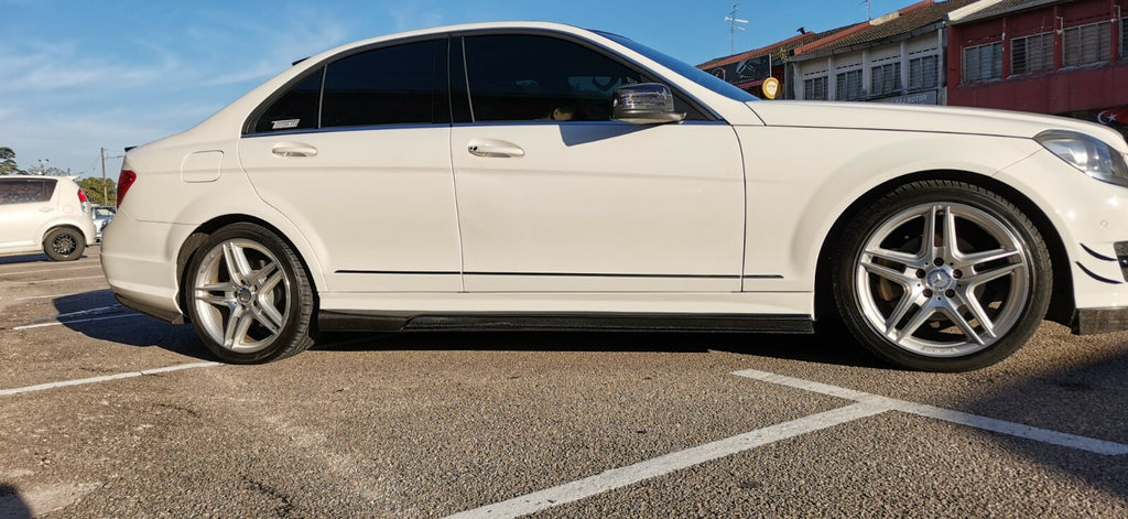 Fit For Mercedes W204 C63 Vorsteiner Style Carbon Fiber Side Extension 