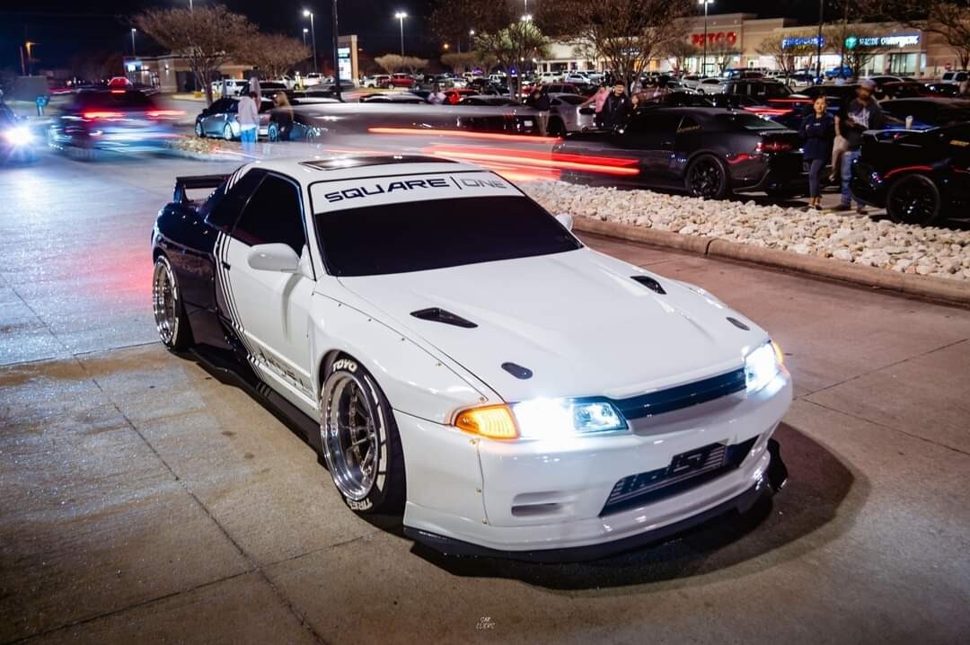 Fit For Nissan R32 GTR PANDEM Carbon Fiber SIDE SKIRT EXTENSIONS
