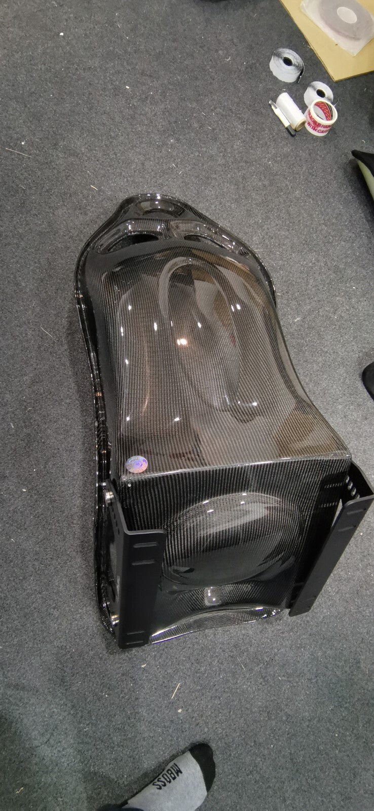 Dry Carbon Fiber Bucket Seat With Suede Padding 1pc (UPS EXPRESS SHIPPING)