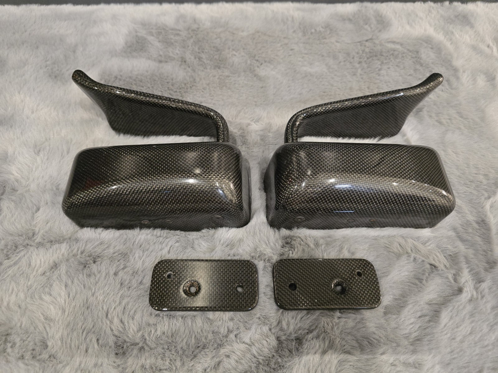 ALC Dry Carbon Fiber Plain Weave LMGT Side Mirror Anti Glare (Universal/S2000) 