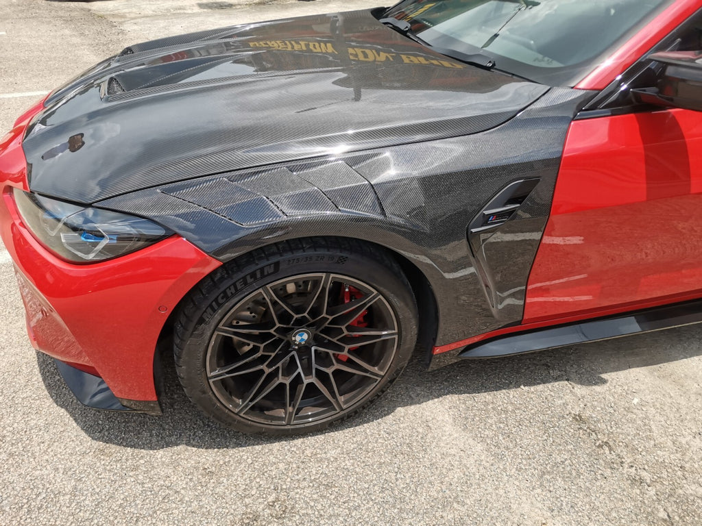 FIT FOR BMW MOTORSPORT DRY CARBON FIBER LIGHTWEIGHT FRONT FENDER - G82 M4