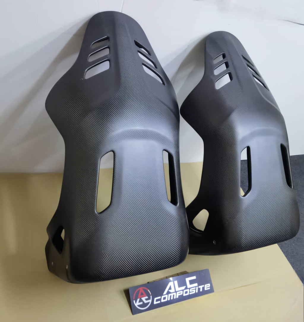 Dry Carbon Fiber Lightweight Bucket Seat With Padding & Bracket Harness 2pc 1set