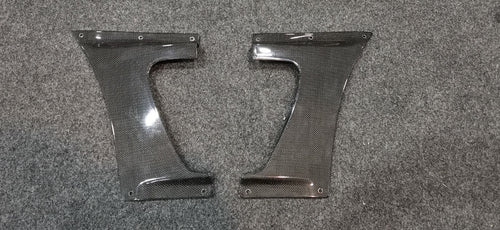 Carbon Fiber Fender Add On Cover 2pcs Set Fit For Mitsubishi Lancer EVO 7 8 9