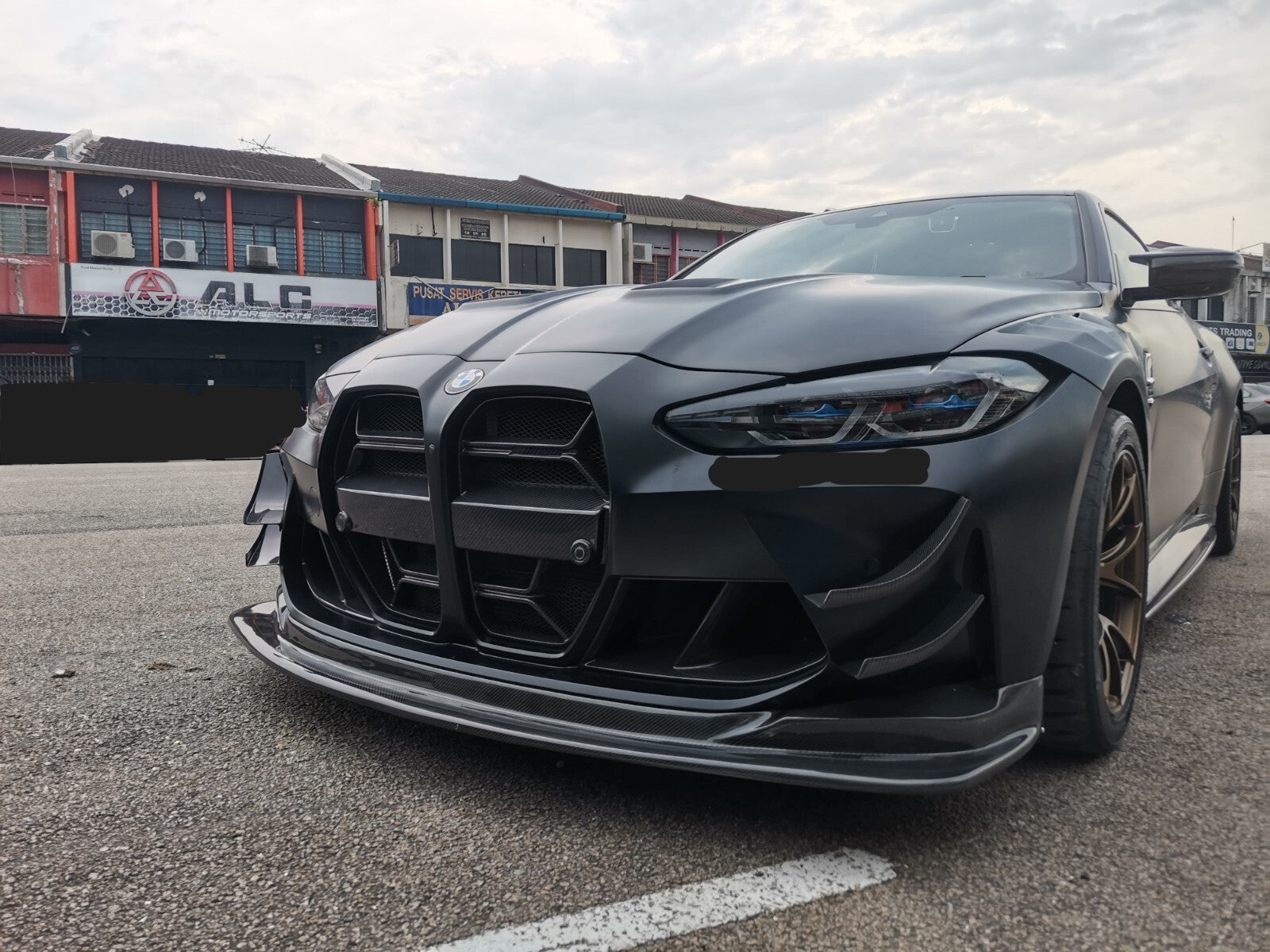 FIT FOR BMW DRY CARBON FRONT LIP W undertray diffuser G80/G82/G83 M4 M3 GT4