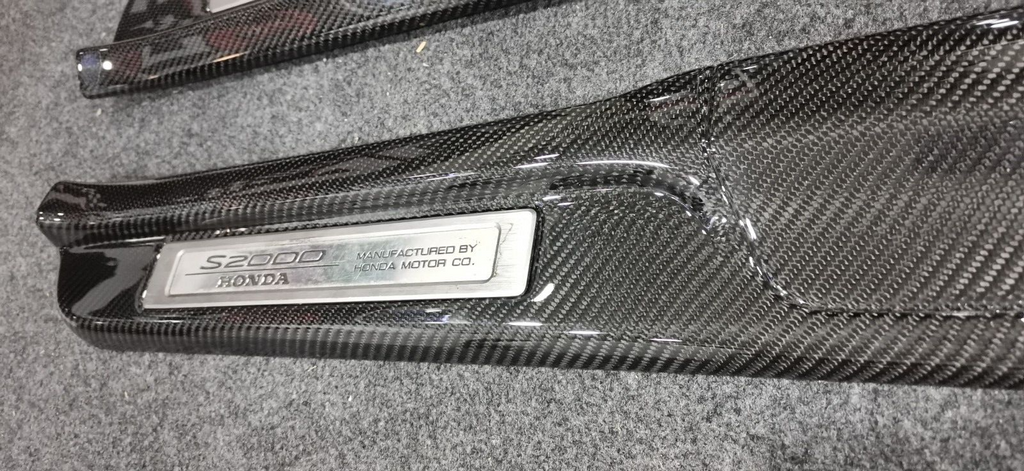 Fit For Honda S2000 Carbon Door Sill Trim AP1 AP2 Entrance Kick Scuff Plate
