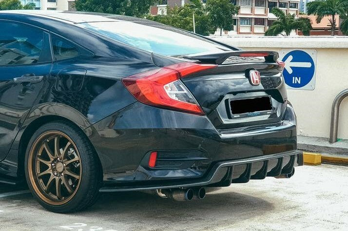 Fit For Civic FC sedan rear skirt SB style