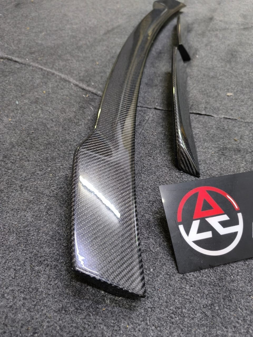 Fit for Audi R8 Coupe Gen. 1 2008-2015 Carbon Fiber Rear Trunk Spoiler 3pc Set