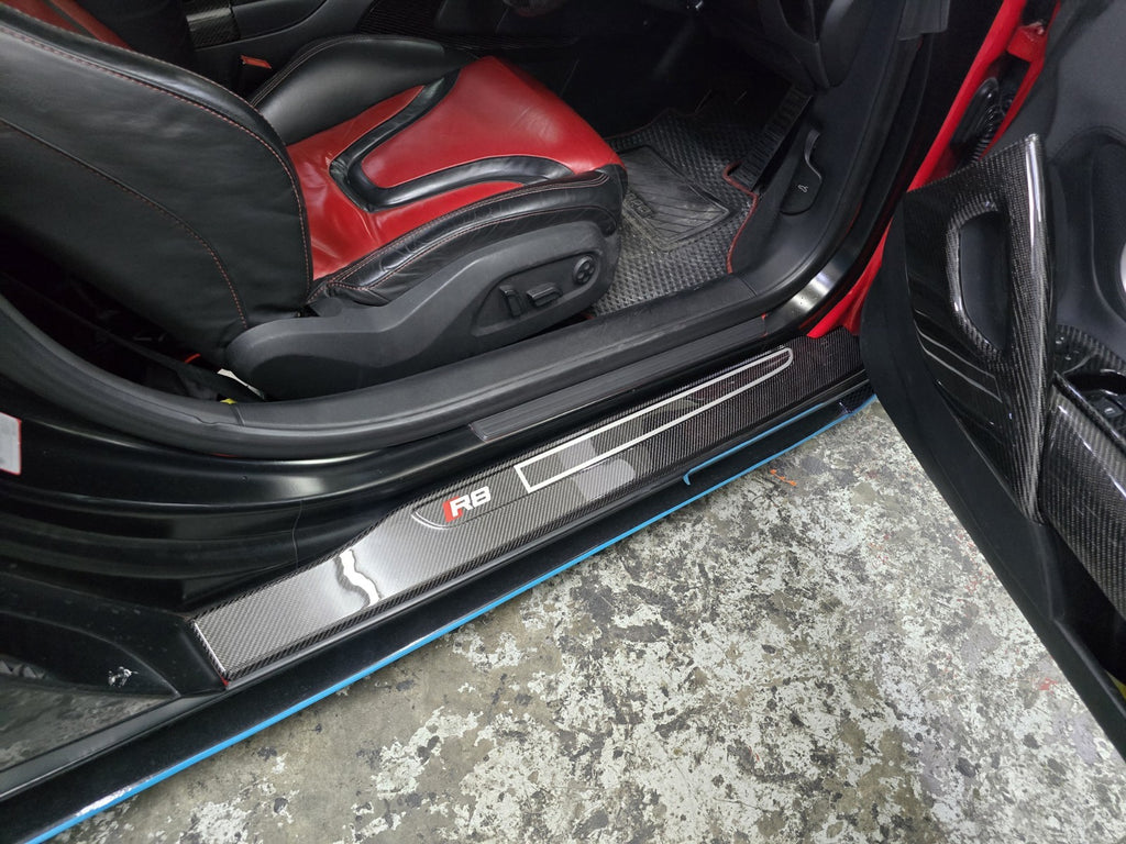 Fit For Audi R8 100% Carbon Fiber Outer Door Sill For Gen. 1 R8 2008-2015