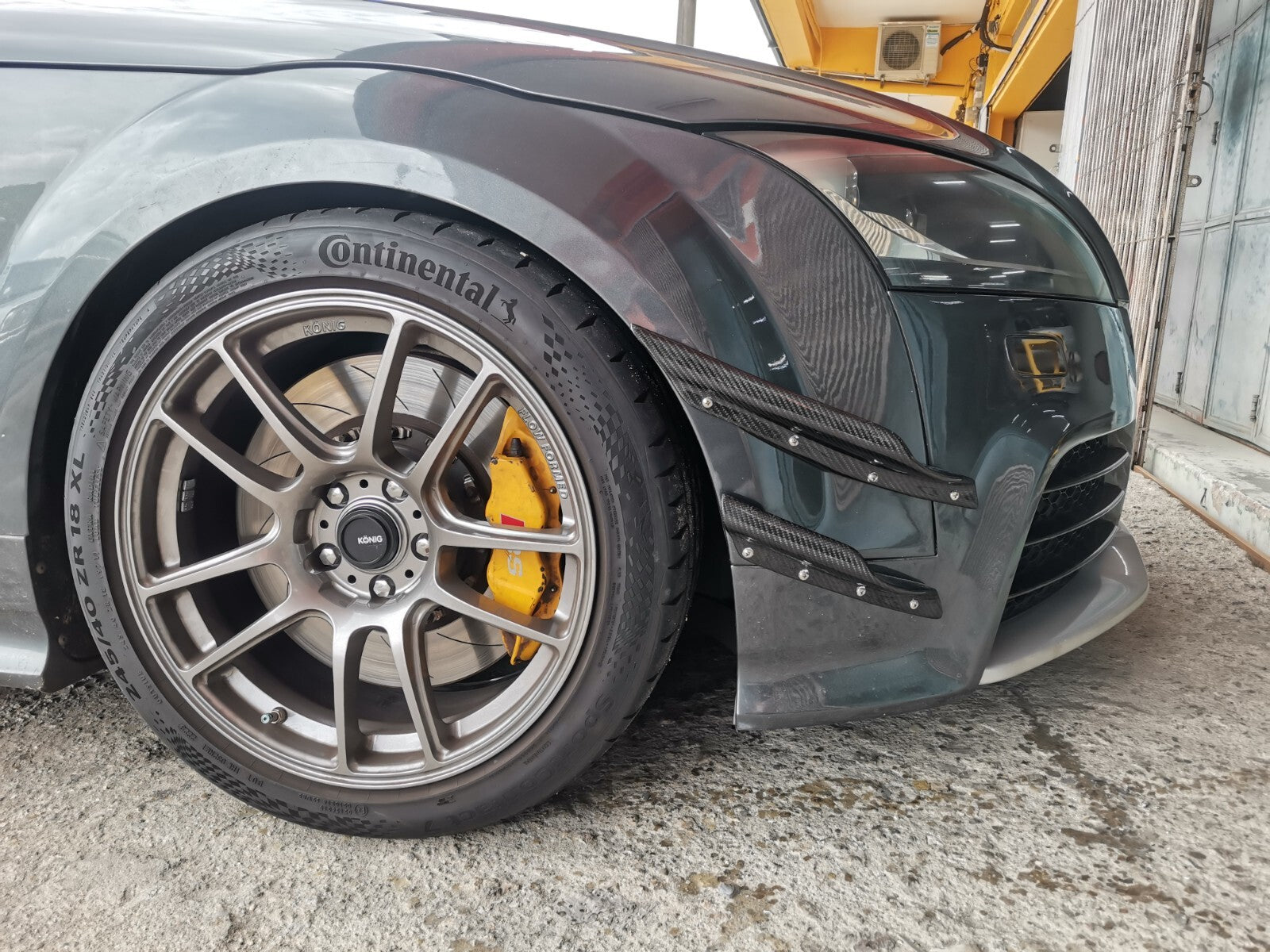 For Audi TTRS MK2 carbon front lip/side lip/ rear diffuser/L canard/canard