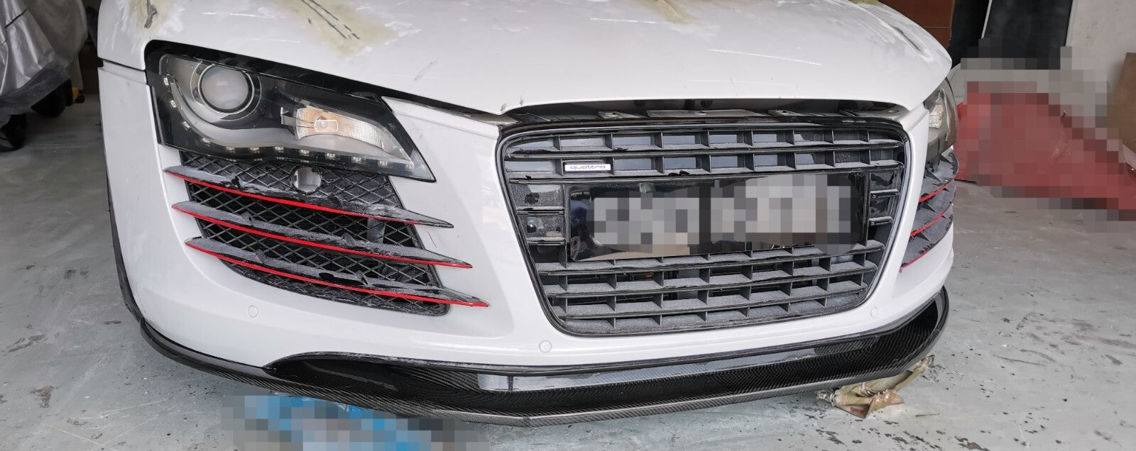Fit For Audi R8 Carbon Fiber Front lip 2008 - 2015