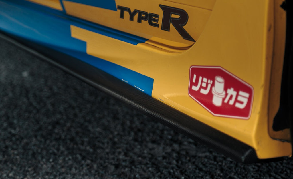 Fit For Honda Civic FD2R ALC Dry Carbon Side Extension Skirt/Lower Lip