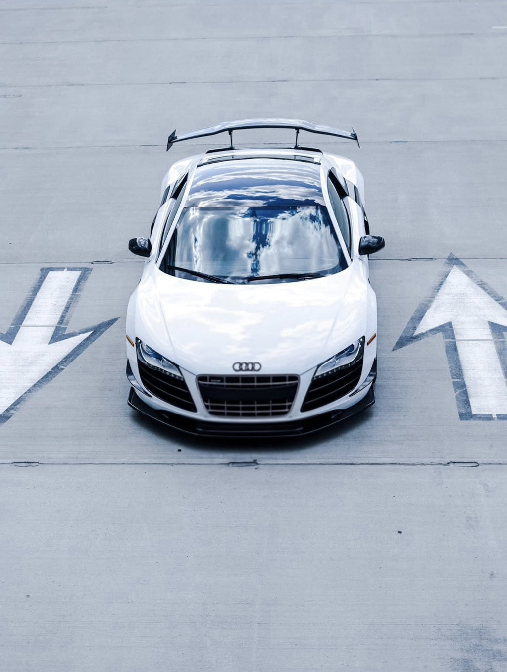 Fit For Audi R8 V8 V10 Carbon Fiber Rear Wing Trunk Spoiler 2008-2015 ALC Ver. 2