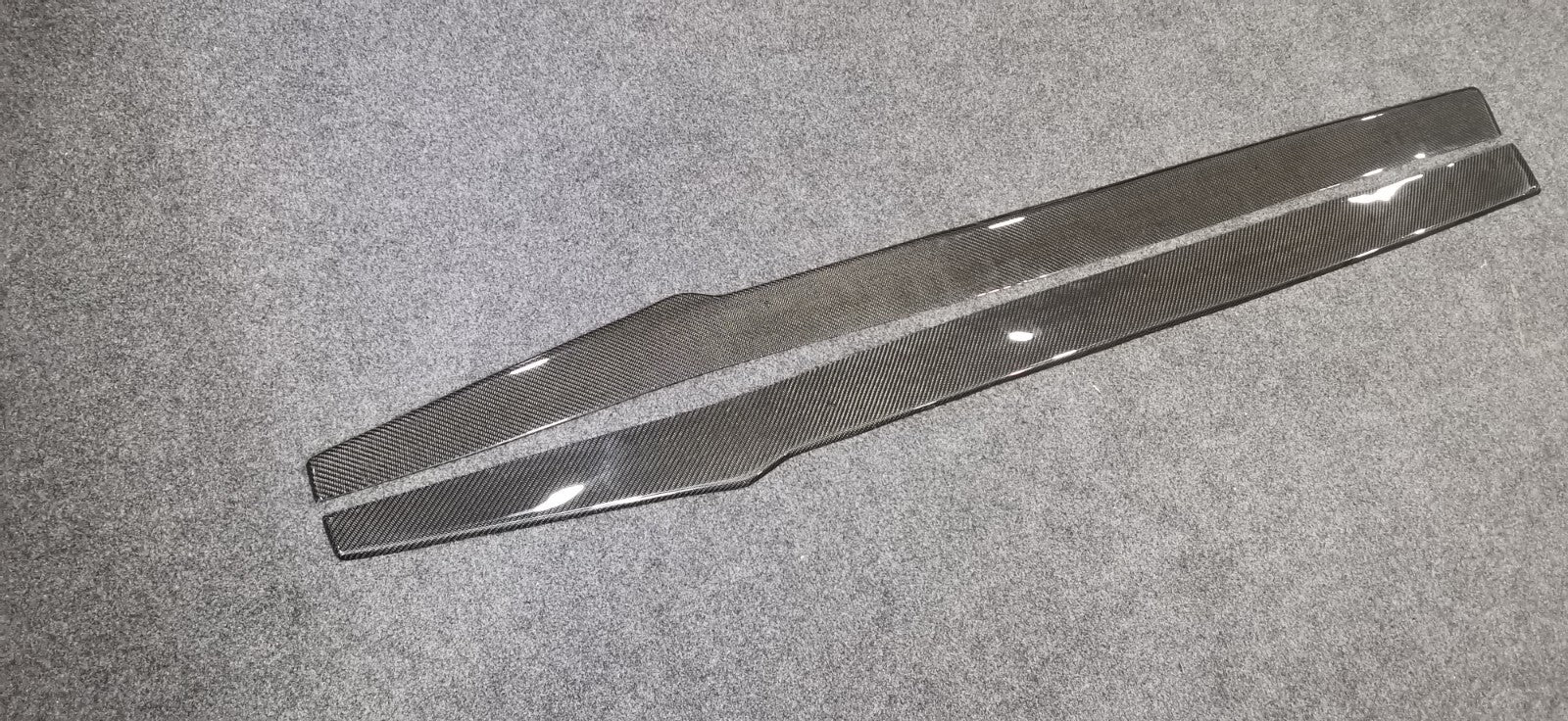 Fit For Audi TTRS MK2 Carbon Fiber Side Diffuser Extension Lip/Skirt ALC Design