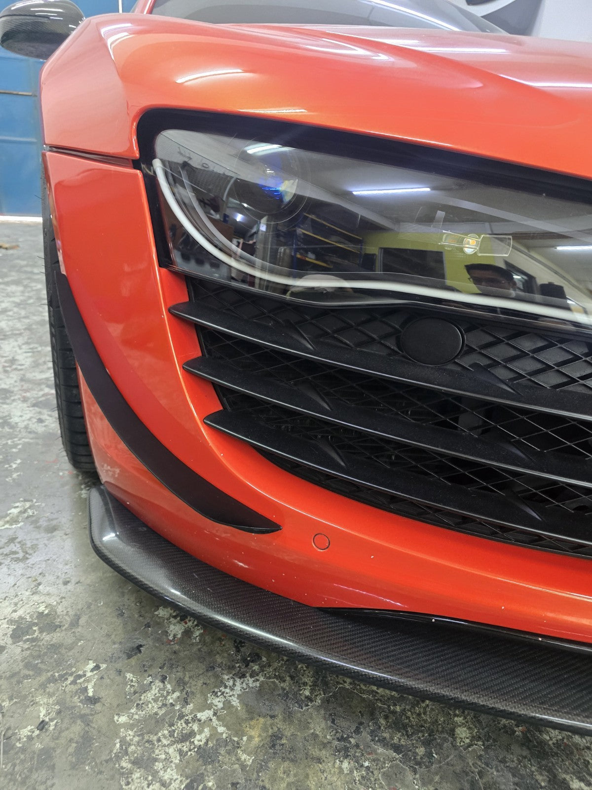 Fit For Audi R8 Gen 1 2008-2015 Front Bumper ALC Carbon Fiber Canard