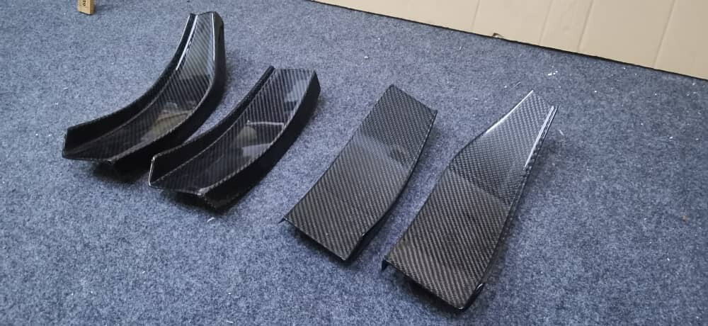 FIT FOR BMW MOTORSPORT DRY CARBON BUMPER CANARD SET - G80/G82/G83 M4 GT4 STYLE