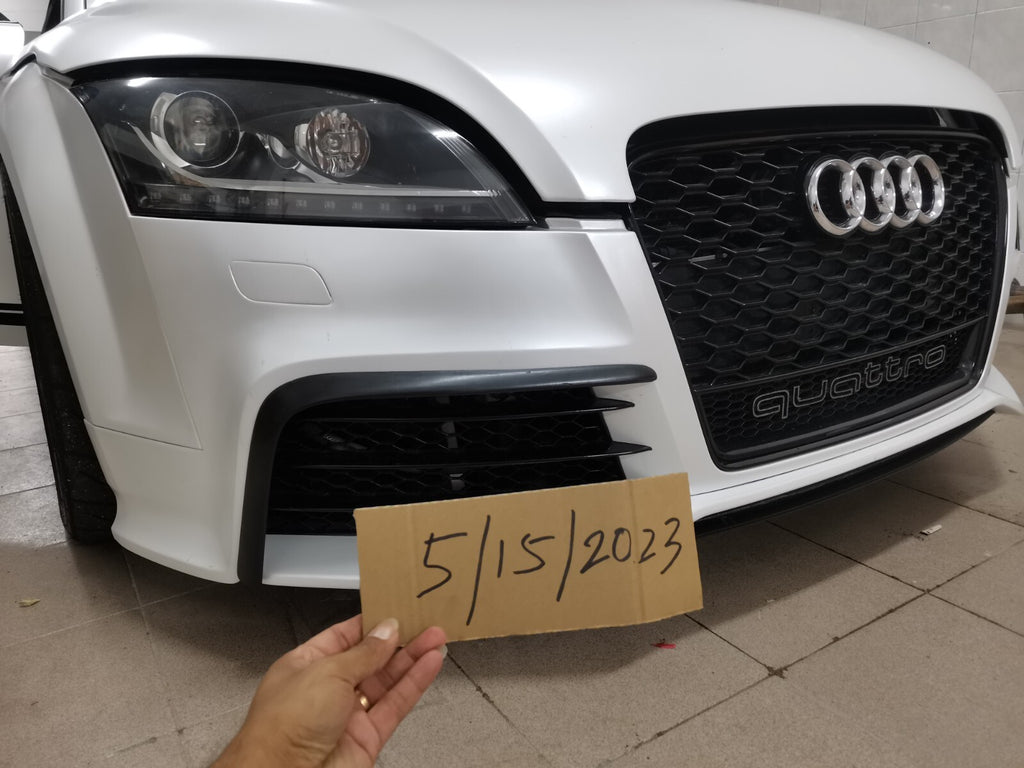 Fit For Audi TTRS MK2 8J Front Bumper FRP Non Painted L Canard Bumper Trim