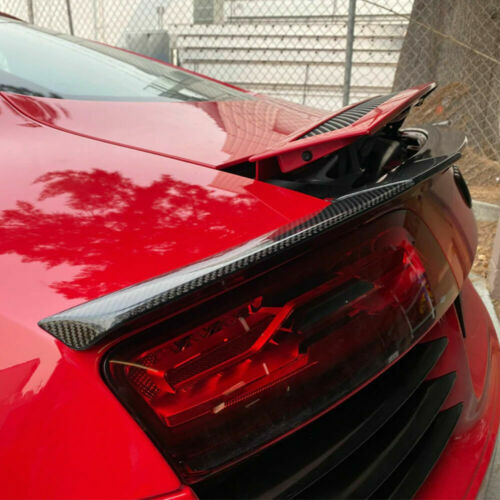 Fit for Audi R8 Coupe Gen. 1 2008-2015 Carbon Fiber Rear Trunk Spoiler 3pc Set