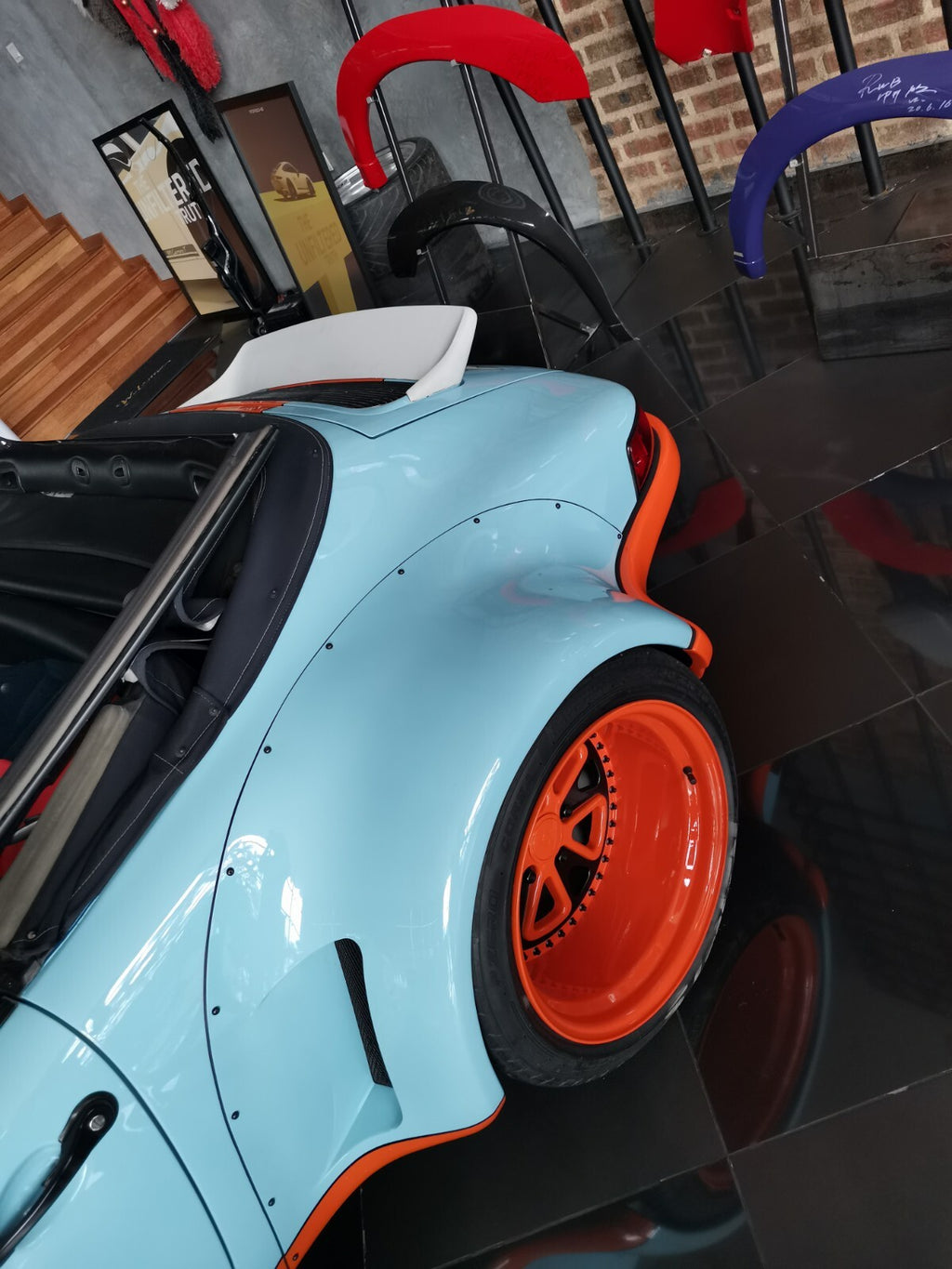 Fit For Porsche Carrera 911 (964) ALC Design FRP Ducktail Spoiler (stick on)