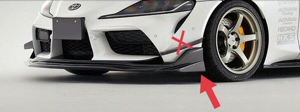 FIT FOR TOYOTA SUPRA A90 CARBON FIBER FRONT BUMPER UNDER LIP/SKIRT VRS STYLE