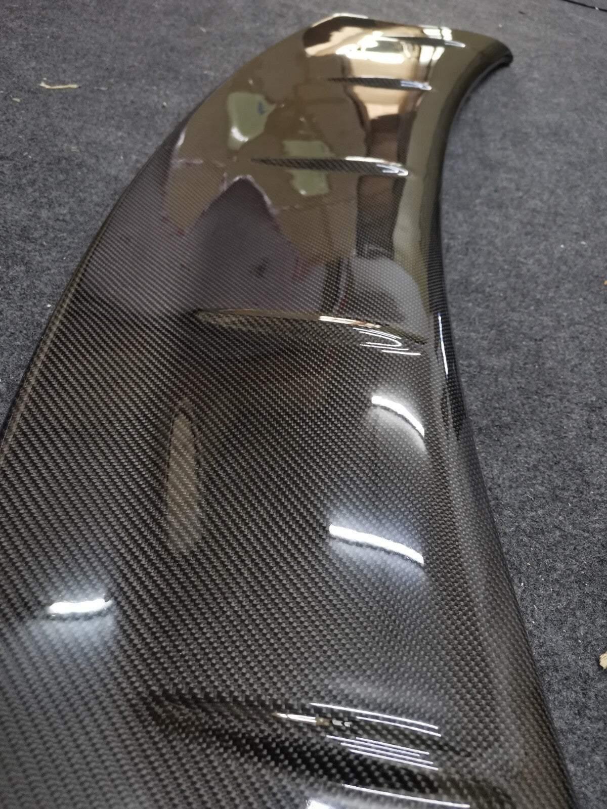 Fit For Nissan GTR R35 Carbon Fiber Rear wing Flap (Stick on to OEM Spoiler)